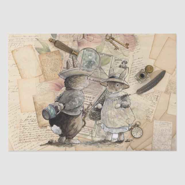 Papier Mousseline composition de lapin (Recto)