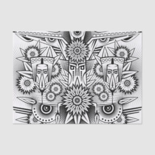 Papier Mousseline Conception artistique tribale