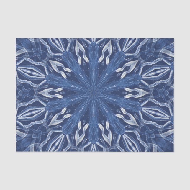 Papier Mousseline Conception bleue de glace (Recto)