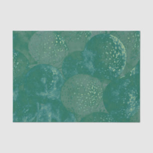 Papier Mousseline Conception de ballons verts texturés antiques vint