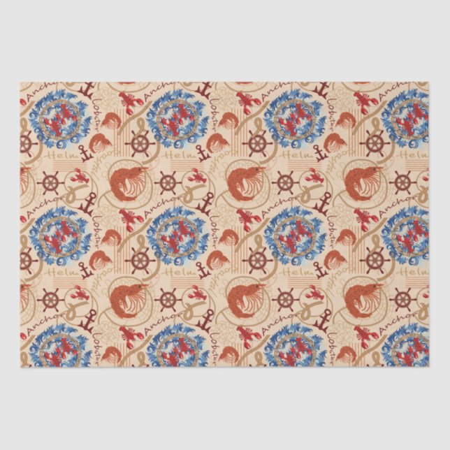 Papier Mousseline Conception de coeur Crustacé (Recto)