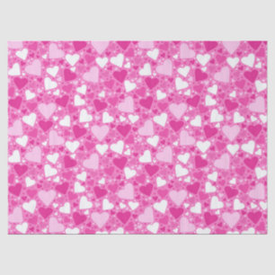 Papier Mousseline Conception de cœurs roses pour la sensibilisation