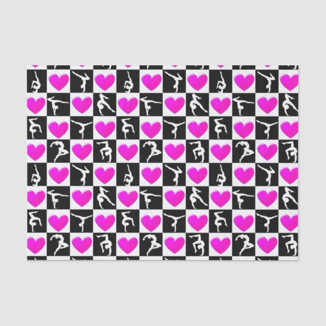 PAPIER MOUSSELINE CONCEPTION DE GYMNASTIQUES DU COEUR ROSE (Recto)