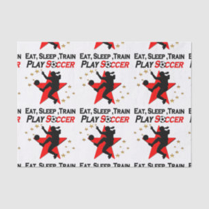 PAPIER MOUSSELINE CONCEPTION DE JOUEUR DE SOCCER ROUGE VIBRANT