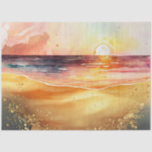 Conception de la série Coucher de soleil aquarelle