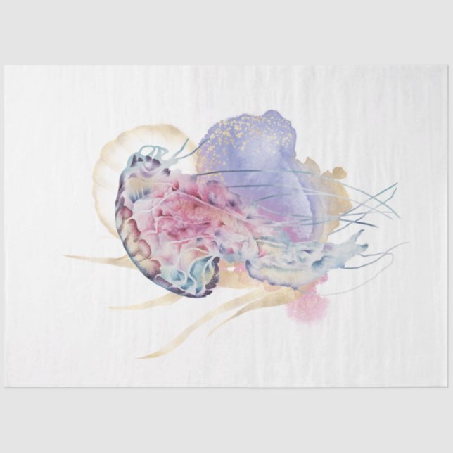 Papier Mousseline Conception de la série d'aquarelles sous-marines 1 (Recto)