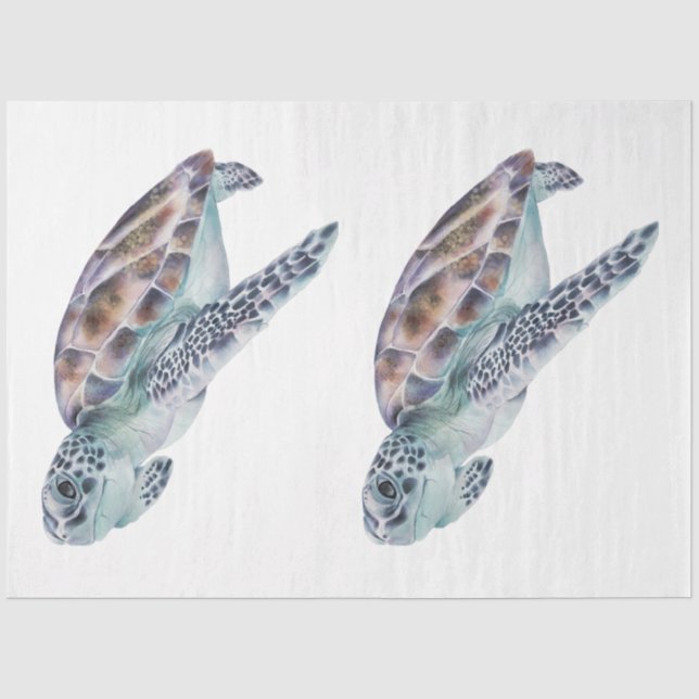 Papier Mousseline Conception de la série d'aquarelles sous-marines 2 (Recto)