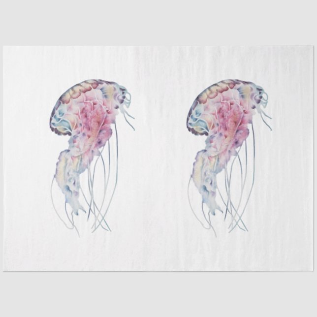 Papier Mousseline Conception de la série d'aquarelles sous-marines 2 (Recto)