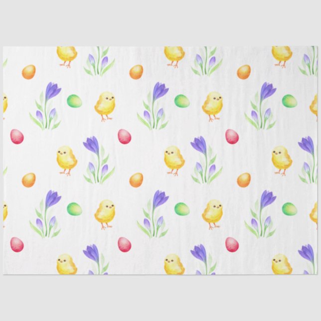 Papier Mousseline Conception de la série de poussins de Pâques 1 (Recto)