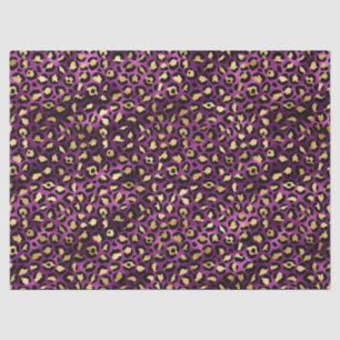 Papier Mousseline Conception de la série Leopard violet et or 1