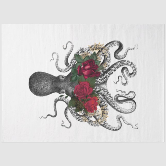 Papier Mousseline Conception de la série Red Rose Steampunk 20 (Recto)