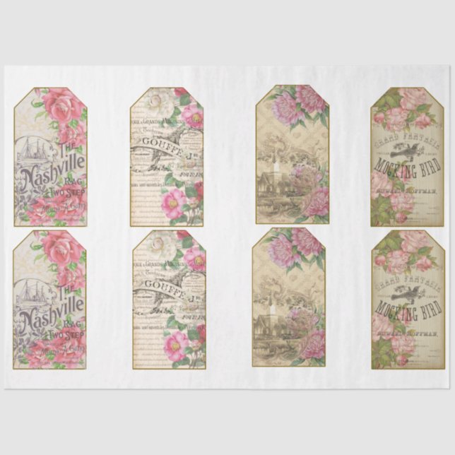 Papier Mousseline Conception de la série Victorian Emphasis 28 (Recto)