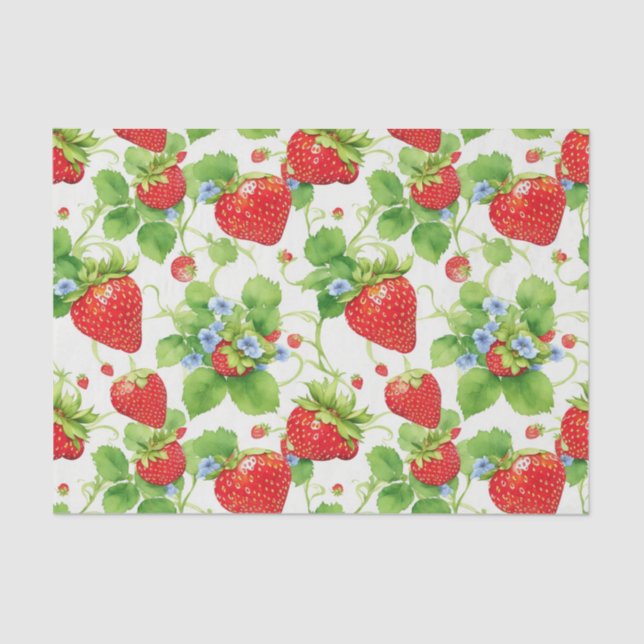 Papier Mousseline Conception de la vigne de fraise (Recto)