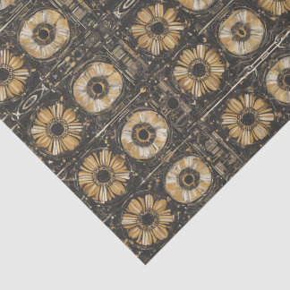 Papier Mousseline Conception de motif floral futuriste