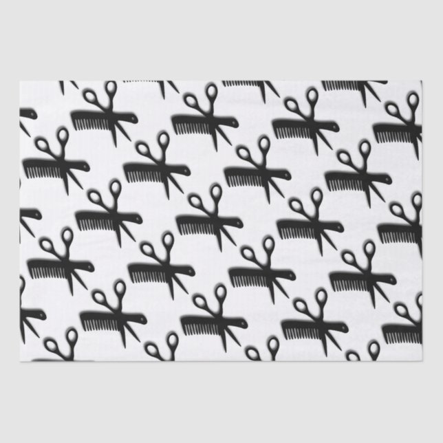 Papier Mousseline Conception de peigne et ciseaux (Recto)