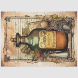 Papier Mousseline Conception de potion sorcière vintage série 6