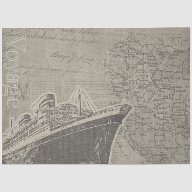 Papier Mousseline Conception de série nautique 18 (Recto)