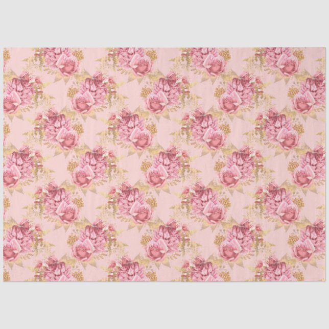 Papier Mousseline Conception des séries rose et or 3 (Recto)