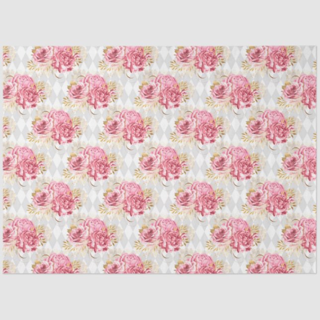 Papier Mousseline Conception des séries rose et or 7 (Recto)