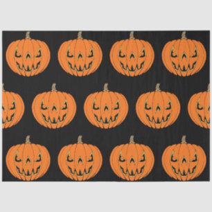 Papier Mousseline Conception d'Halloween de citrouille effrayante Ja
