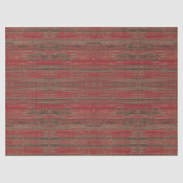 Papier Mousseline Conception en bois peint rouge Patiné rustique du  (Recto)