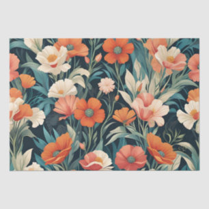 Papier Mousseline Conception florale Art déco