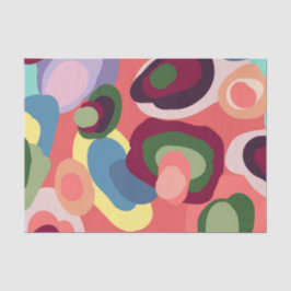 Papier Mousseline Conception géométrique colorée