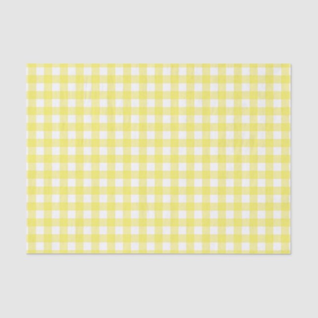 Papier Mousseline Conception jaune et blanche de guingan (Recto)