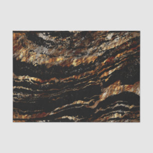 Papier Mousseline Conception noire et foncée de marbre d'or