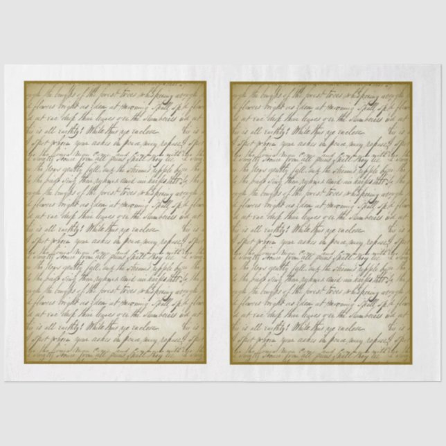 Papier Mousseline Conception Victorienne Shabby Chic Series 12 (Recto)