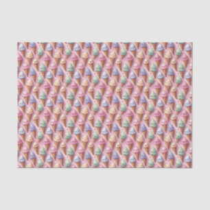 Papier Mousseline Cônes De Crème De Glace Sur Rose