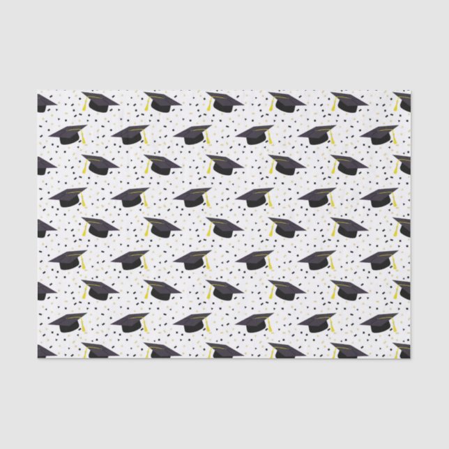 Papier Mousseline Confetti de diplôme et papier de matière Casquette (Recto)