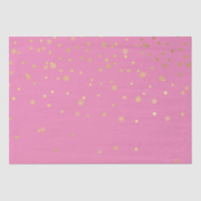 Papier Mousseline Confetti en or rose (Recto)