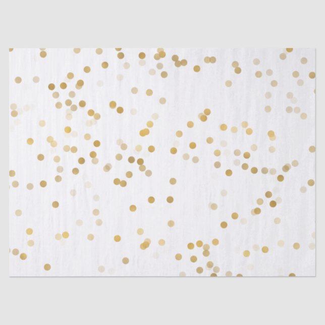 Papier Mousseline Confettis de charme d'or (Recto)