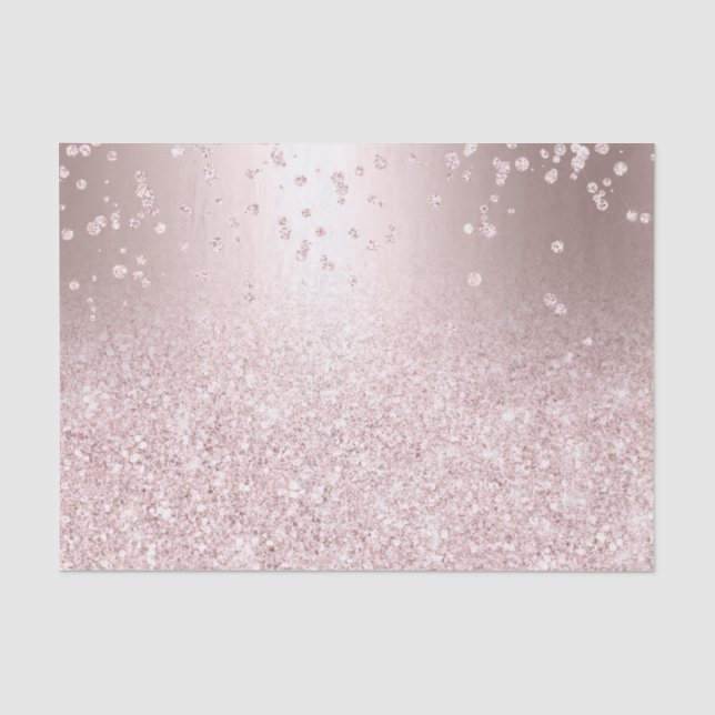Papier Mousseline Confettis métalliques d'étincelles d'or d'ombre (Recto)