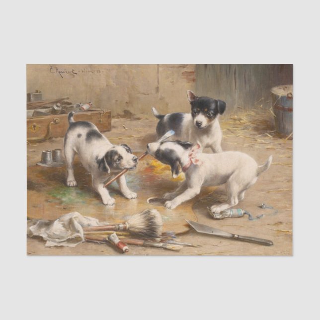 Papier Mousseline Conflit de peintres par Carl Reichert (Recto)