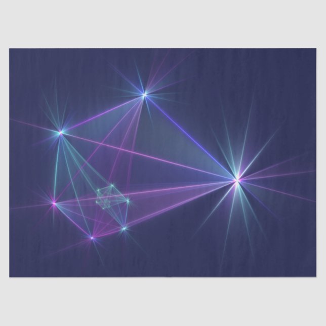 Papier Mousseline Constellation, Art Fractal Abstrait Imaginaire (Recto)