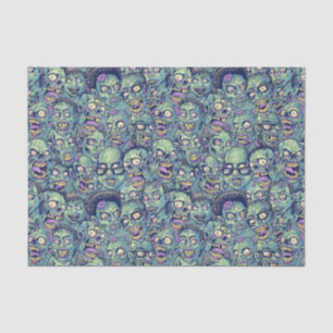Papier Mousseline cool Halloween zombie carrelé motif