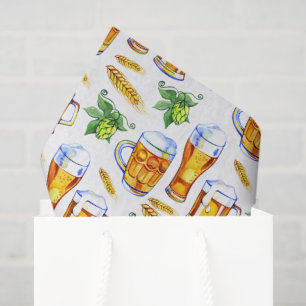 Papier Mousseline cool keg bière fête carrelée motif