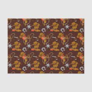 Papier Mousseline Cool Occidental cowboy motif carrelé