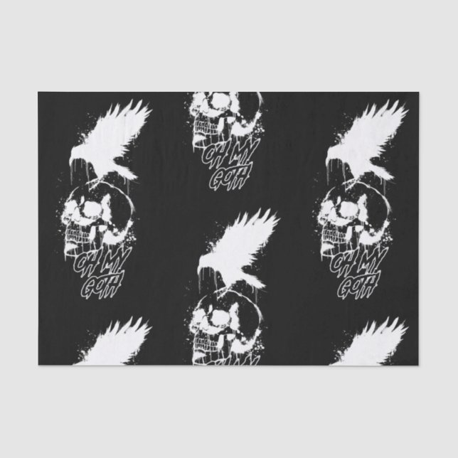 Papier Mousseline Cool Oh Mon Goth Métal Gothique (Recto)