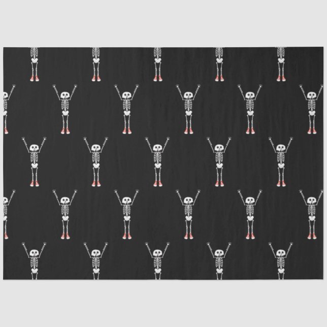 Papier Mousseline Cool Skeleton Motif Halloween (Recto)