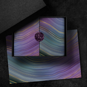 Papier Mousseline Cool Strata Belle Agate bleu violet et or