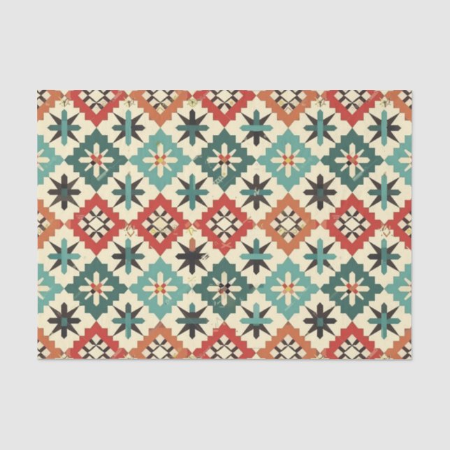 Papier Mousseline Cool Western amoureux motif (Recto)