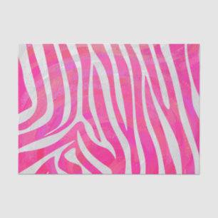 Papier Mousseline Copie de rose indien de zèbre et blanche