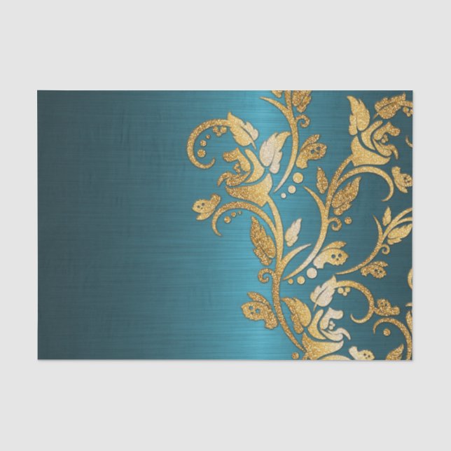 Papier Mousseline Copie florale de photo de parties scintillantes (Recto)
