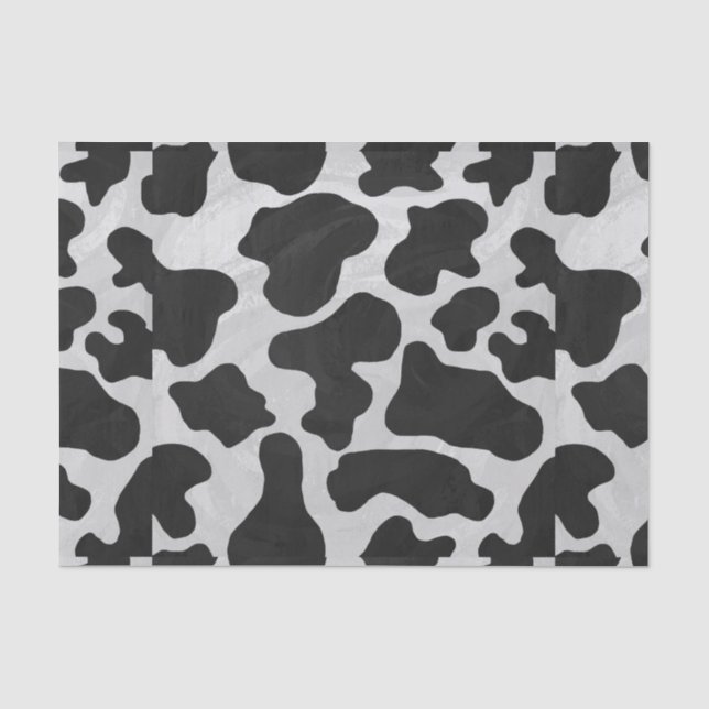Papier Mousseline Copie noire et blanche de vache (Recto)