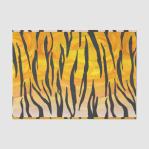 Papier Mousseline Copie noire et orange de tigre