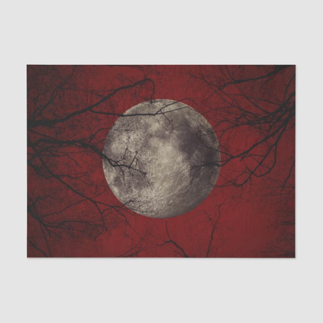 Papier Mousseline Copies éffrayantes de Halloween de lune (Recto)