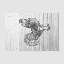 Papier Mousseline Coq de ferme Barre Patinée Bois 1 Découpage